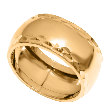 JCK Vegas Closeout - 9K Yellow Gold Diamond Cut Ring