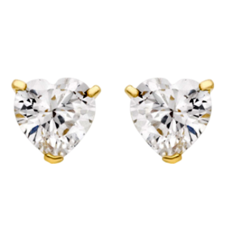 9K Yellow Gold  A   Cubic Zirconia  Earring 3.84 ct,  Gold Wt. 2.1 Gms  3.840  Ct.