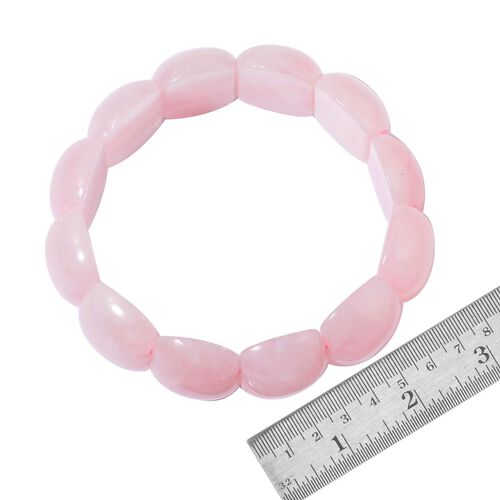 Rose Quartz Stretchable Bracelet (Size 7.5) 438.000 Ct. - 2461503 - TJC