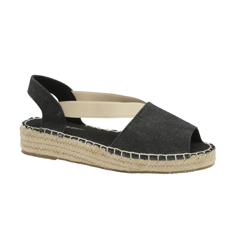 Dunlop Minna Espadrille Sandals in Black Colour - M3584279 - TJC