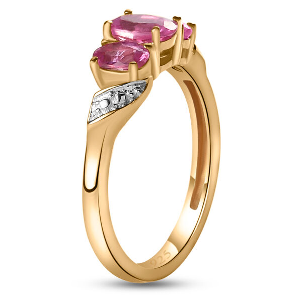 African Ruby Ring in 14K Gold Overlay Sterling Silver 1.300 Ct ...