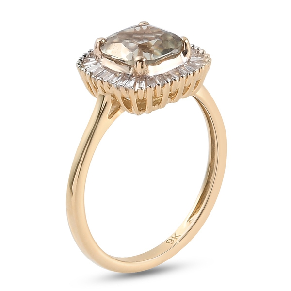 Collectors Edition- 9K Yellow Gold Turkizite and Diamond Ring 2.00 Ct ...
