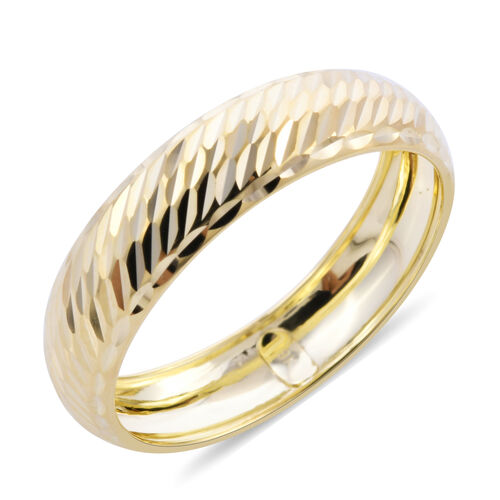 Royal Bali Collection Diamond Cut Band Ring in 9K Yellow Gold ...