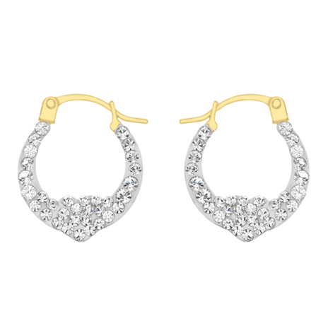9K Yellow Gold  A   Crystal  Earring 66.00 pc,  Gold Wt. 0.3 Gms  66.000  Ct.