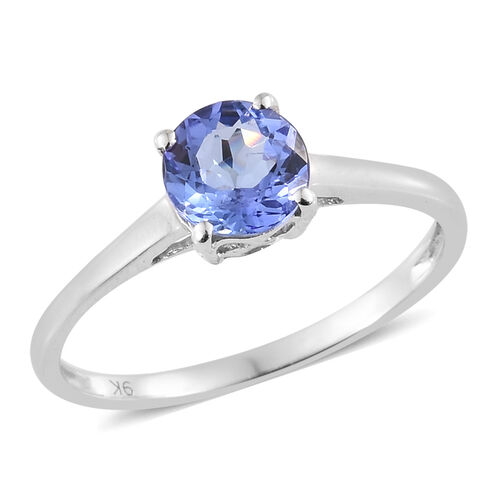 0.75 Ct AA Tanzanite Solitaire Ring in 9K White Gold - M3171145 - TJC