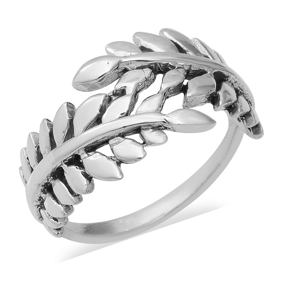 Leaf Bypass Ring in Sterling Silver 4.49 Grams - M3578027 - TJC