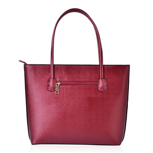 3D Floral Pattern Red Colour Tote Bag (Size 36x28x8 Cm) - 2526164 - TJC