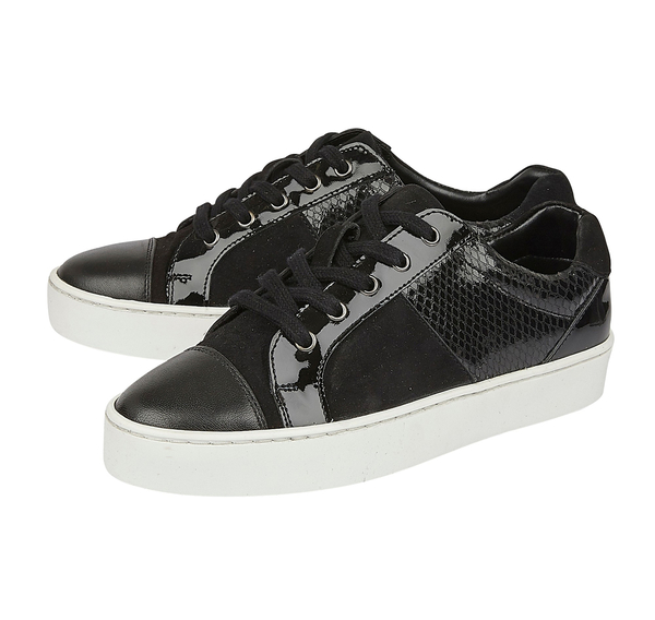 LOTUS Leather Women's Casual Trainers - Black - 6002856 - TJC