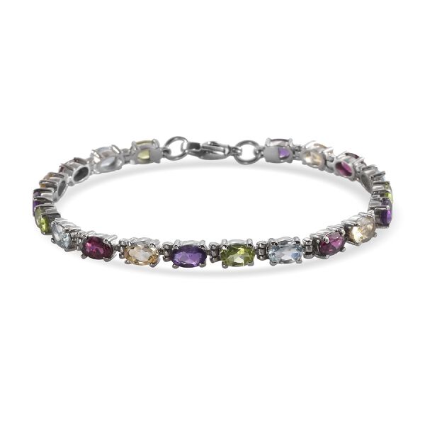 Multi Gemstones Bracelet in Stainless Steel 8.90 Ct. - 3805375 - TJC