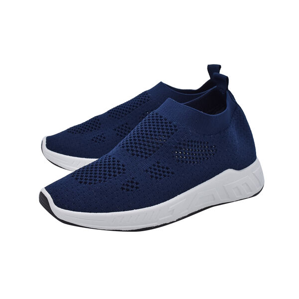 NAVY ANKLE FLY KNIT TRAINER - M6239726 - TJC