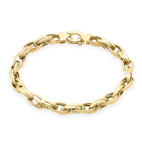 Double Belcher Chain Bracelet in 9K Gold 7.5 Inch - 3226772 - TJC