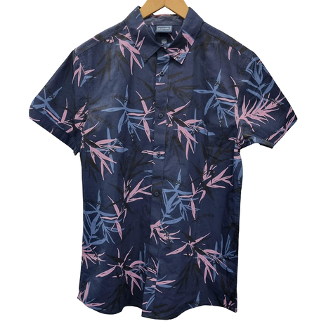 Bench Dexus Short Sleeve 100% Cotton Shirt  - Navy Floral M