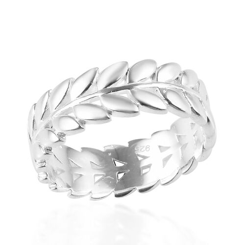 Leaf Band Ring in Sterling Silver 3.75 Grams - M3573047 - TJC