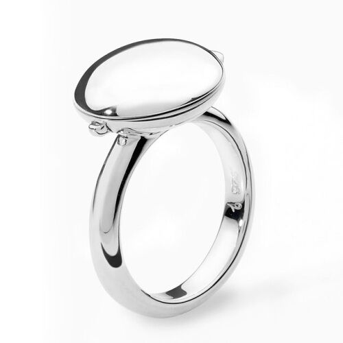 Alexander McQueen Heart Locket Ring In -tone in White | Lyst UK